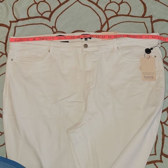 New NYDJ Sheri Ankle Jeans Optic White Plus Size 26 26W - Picture 10 of 12